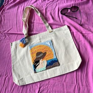 NWT - Nilly's Handmade Punch 'Beach, please!😏' Big Tote